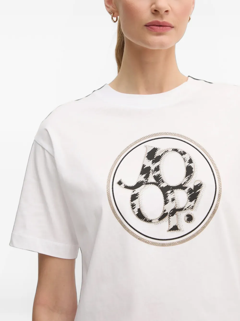Joop! logo-emblem T-shirt Wit
