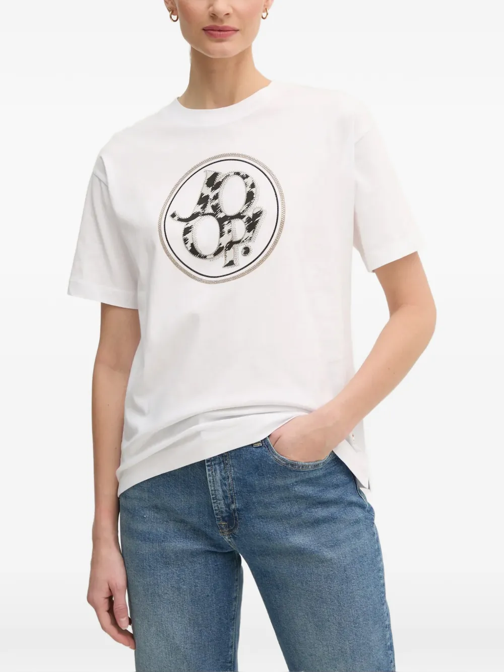 Joop! logo-emblem T-shirt - Bianco