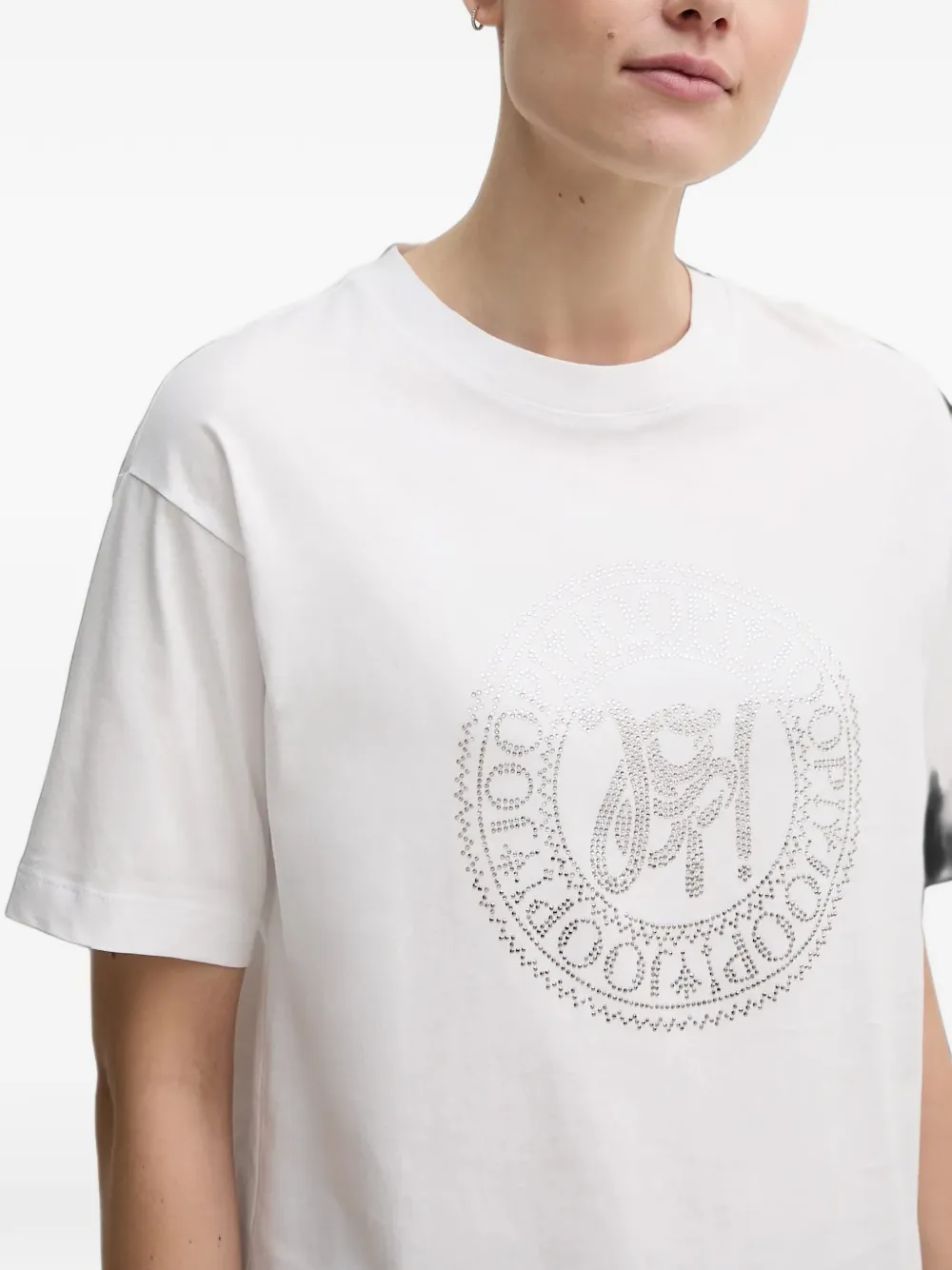 Joop! Teggi embellished-logo T-shirt Wit