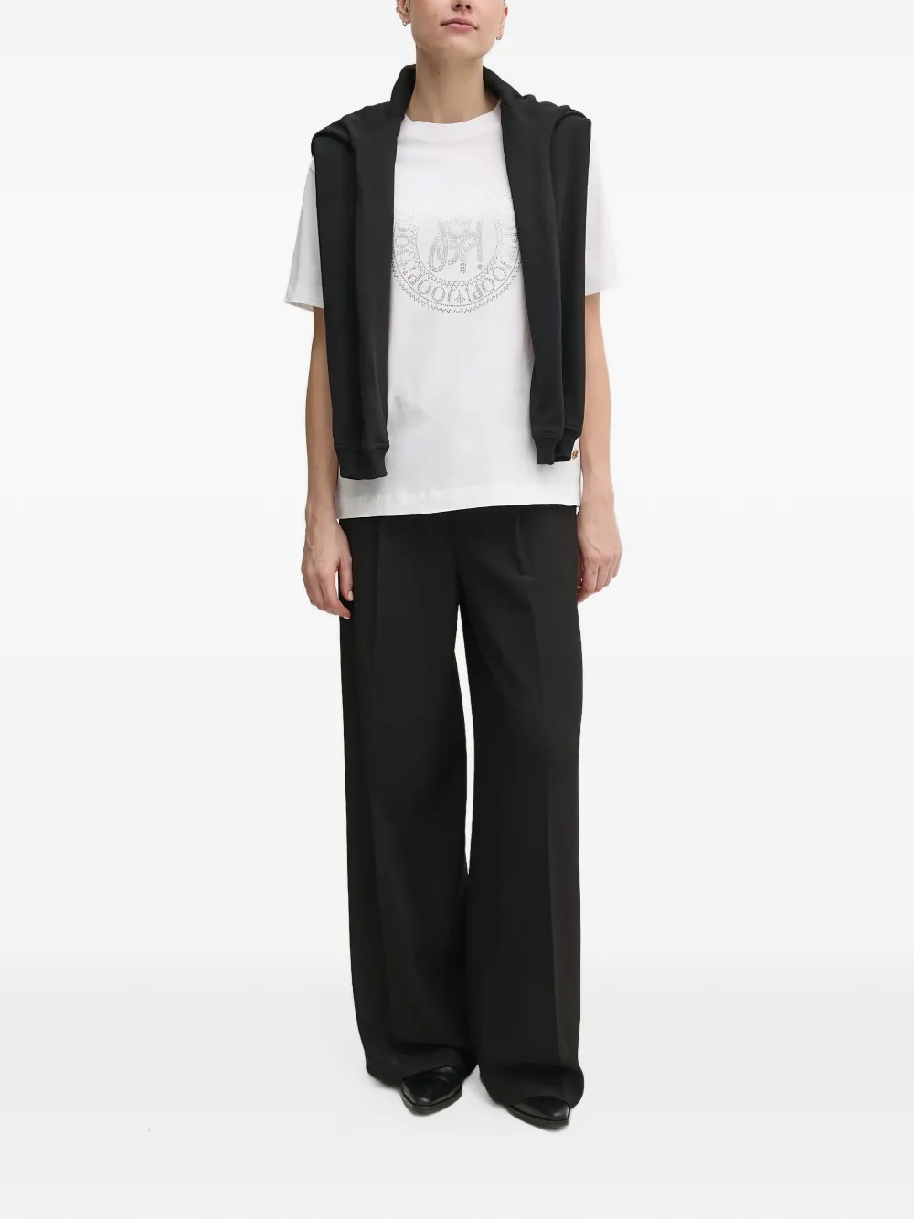 Joop! Teggi embellished-logo T-shirt Wit