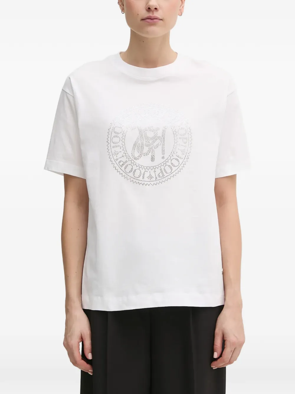 Joop! Teggi embellished-logo T-shirt Wit