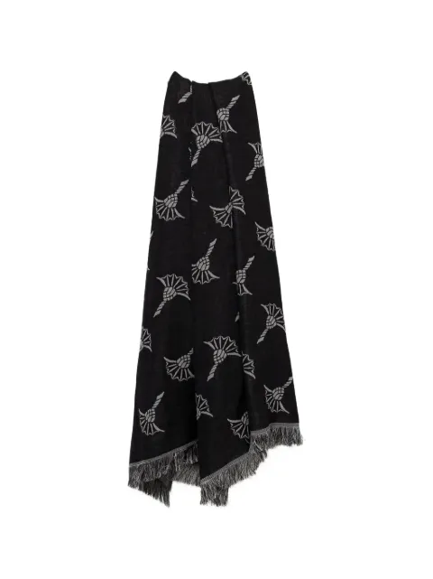 Joop! fringed pattern scarf