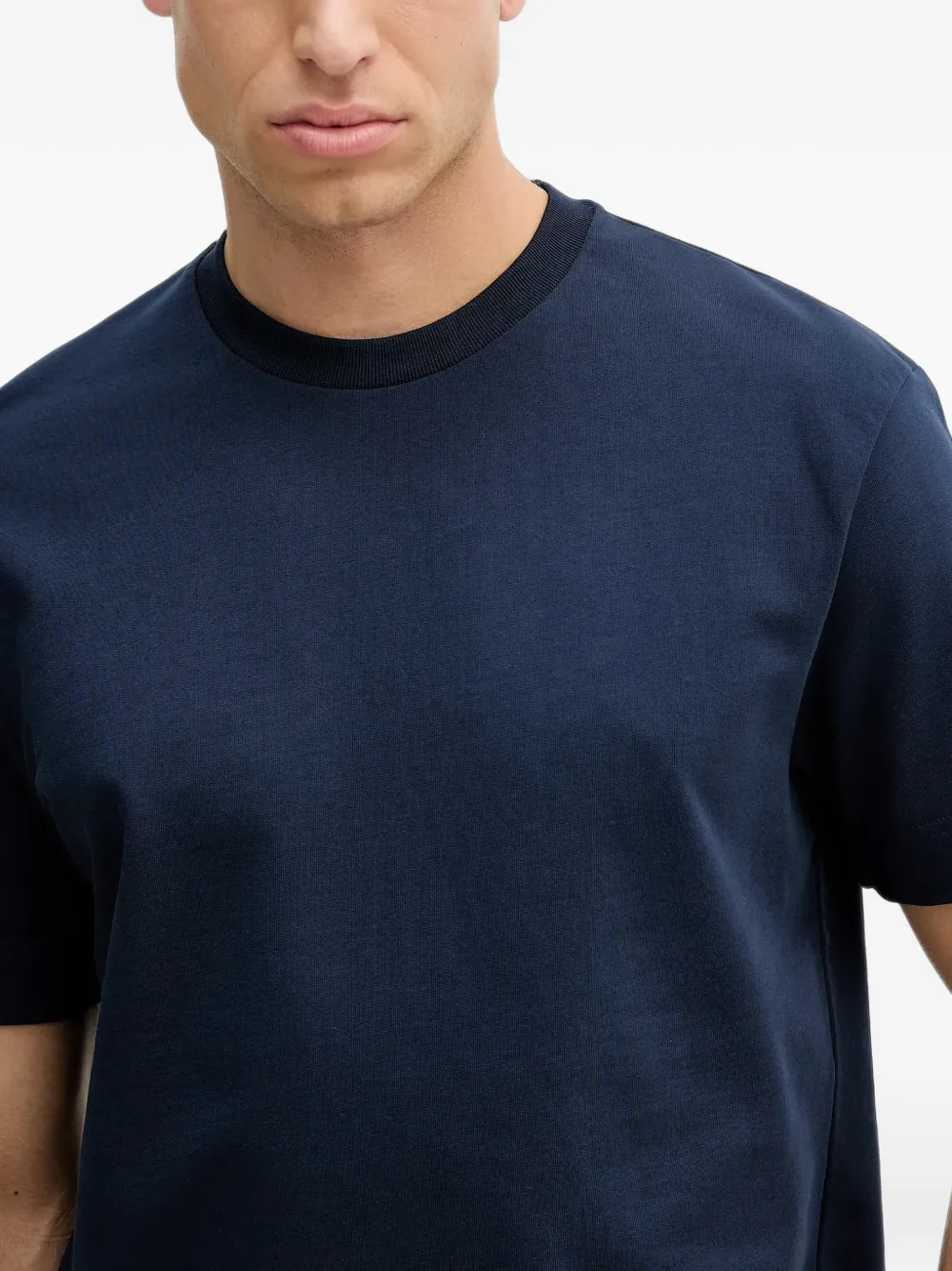 Joop! Achilleas T-shirt met logo-plakkaat Blauw