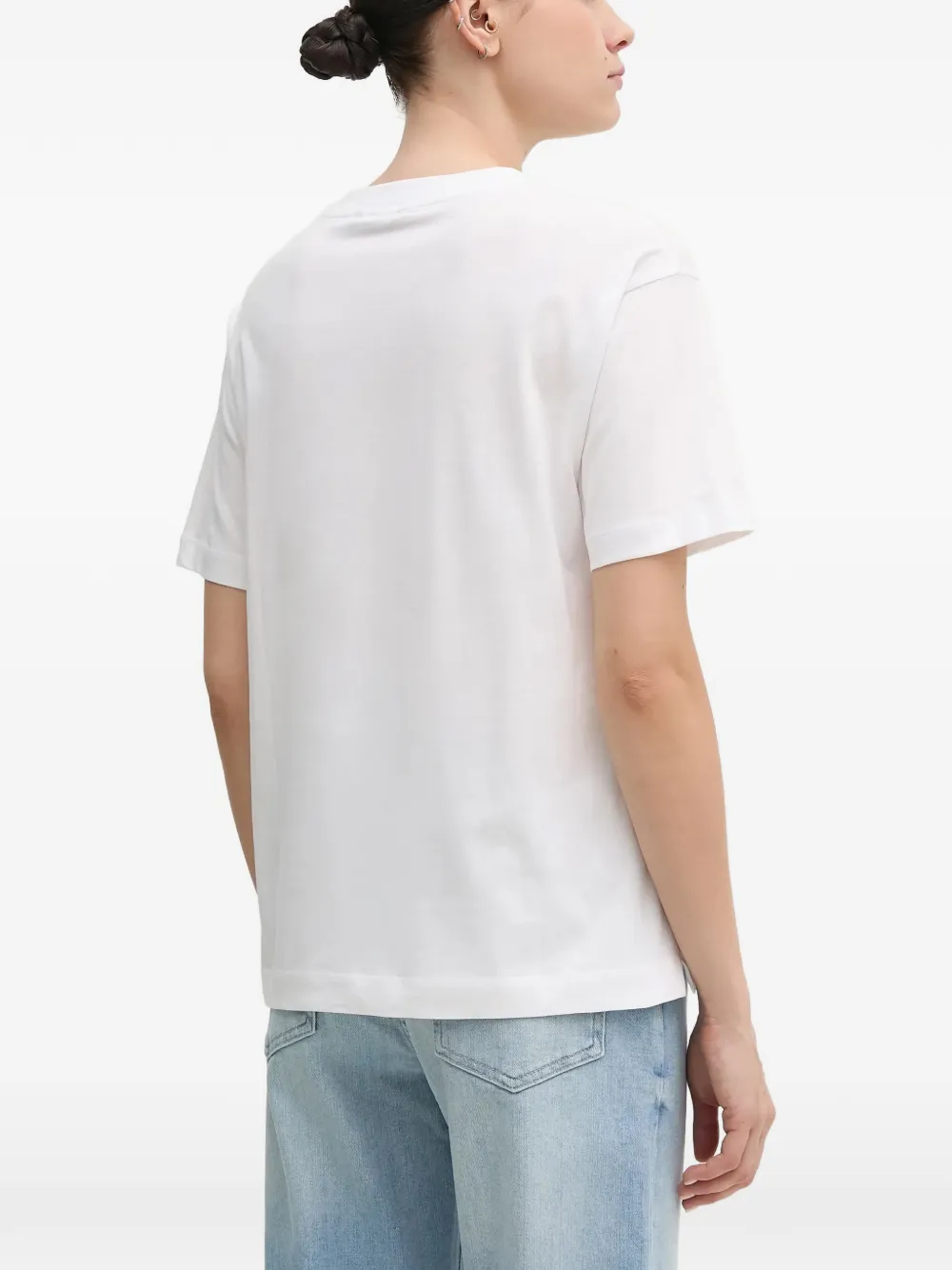 Joop! Tashi katoenen T-shirt met logo-print Wit