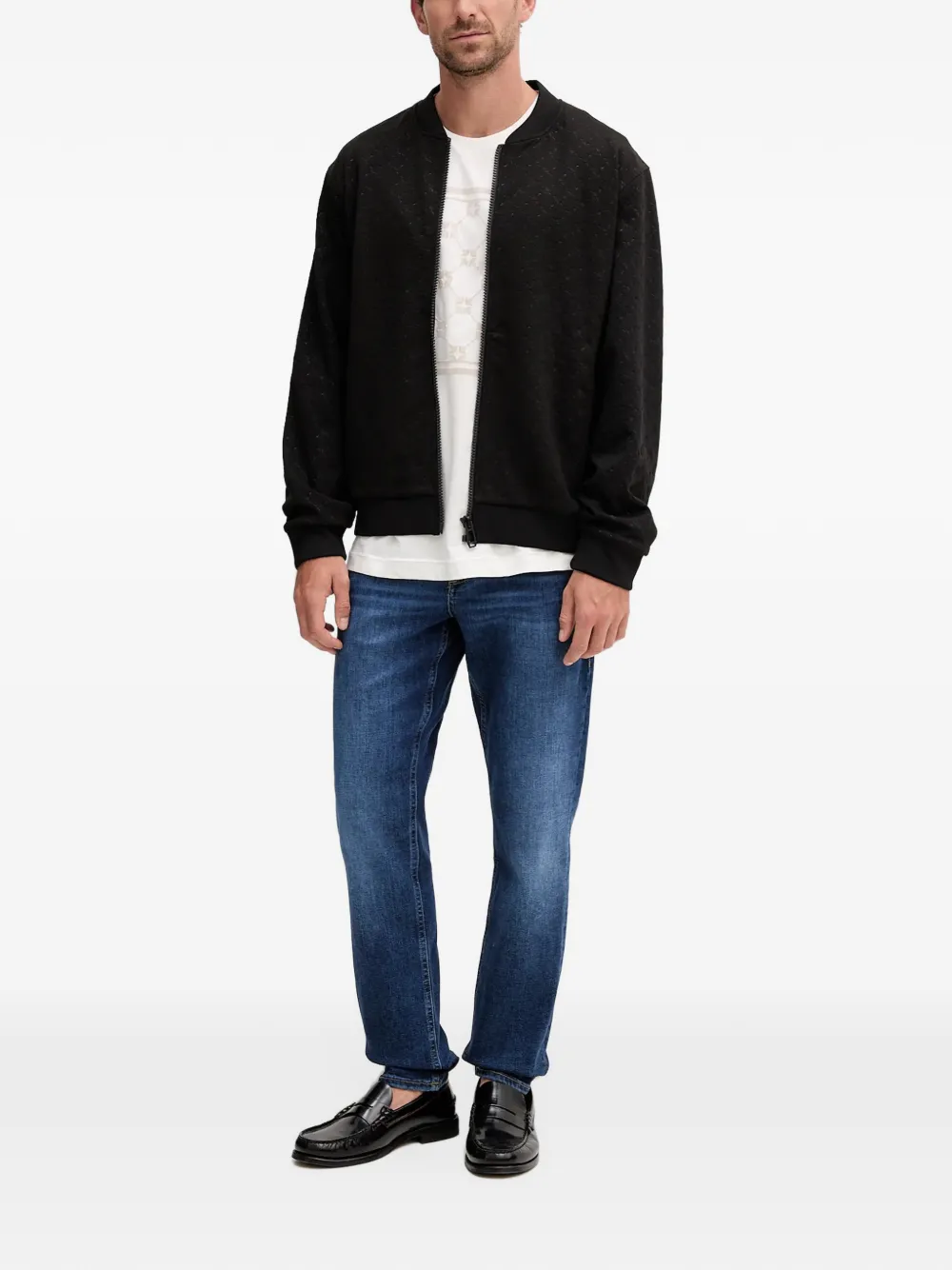 Joop! T-shirt met geometrische print Wit