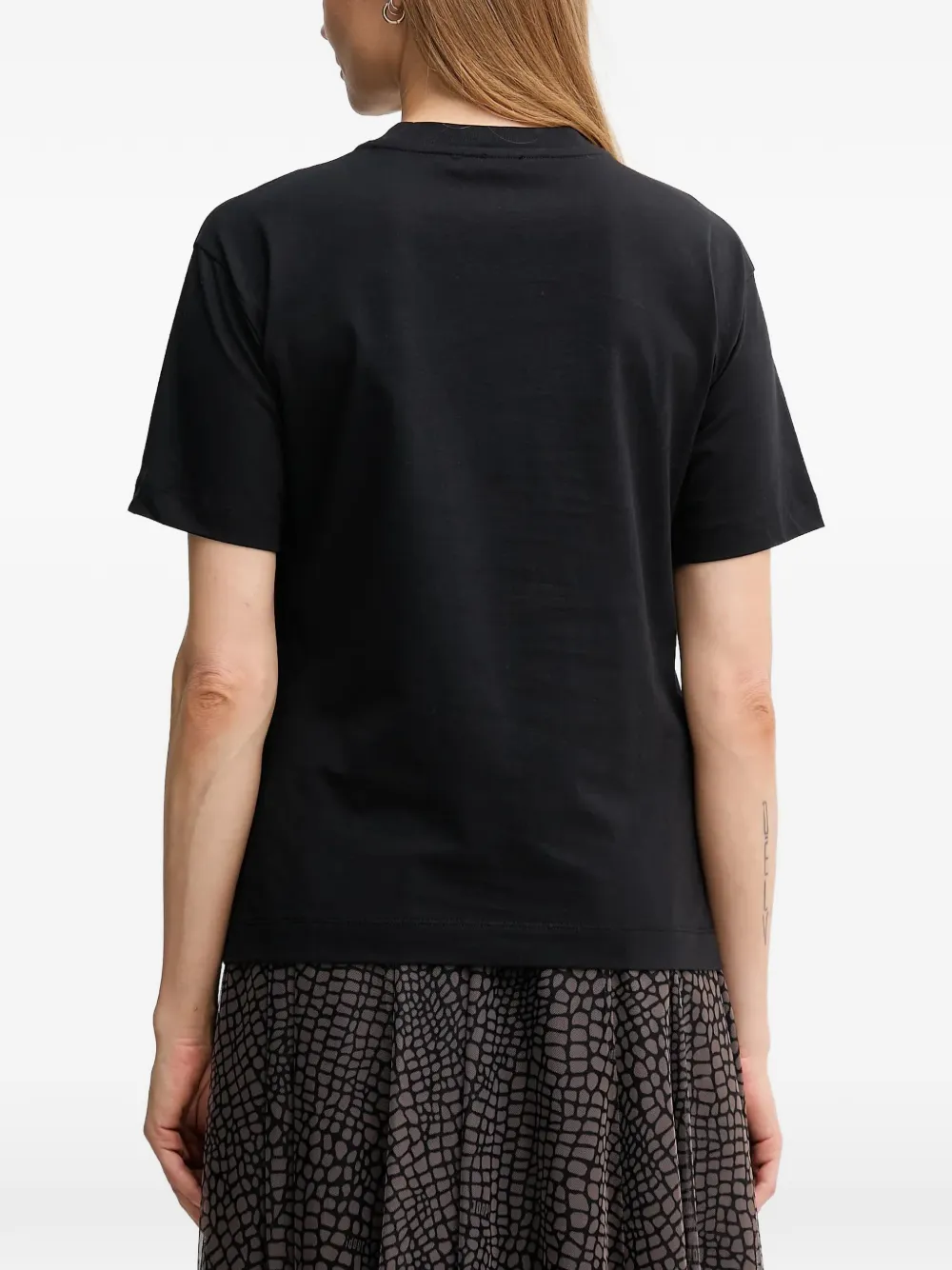 Joop! Tashi logo-print rhinestone-embellished T-shirt Zwart