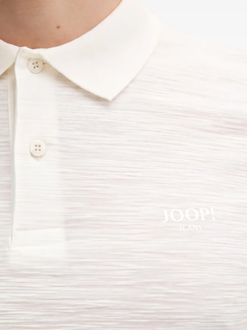 Joop! Poloshirt met kraag en knopen Beige