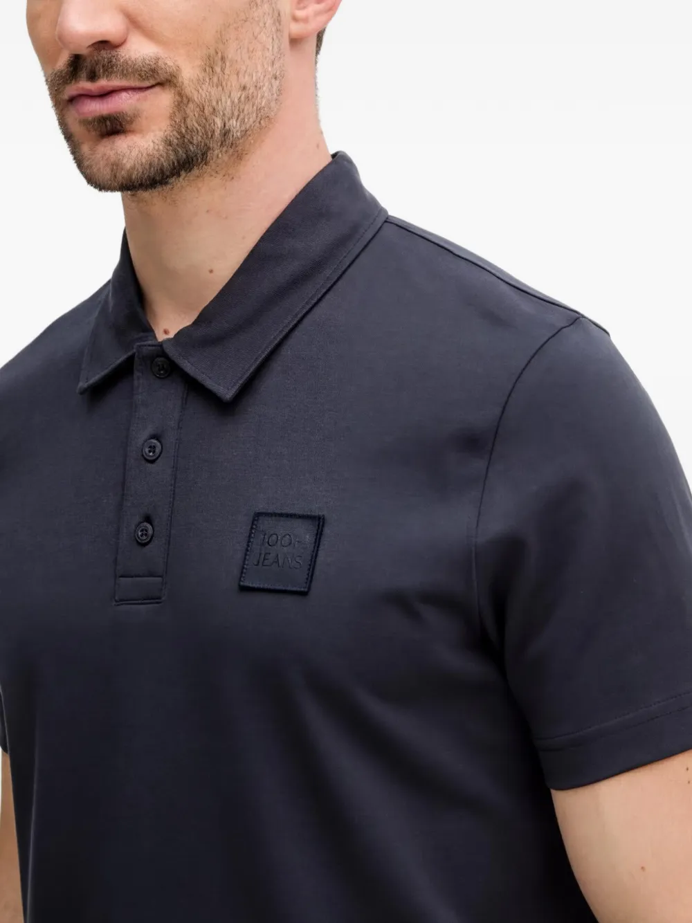Joop! Polo con applicazione - Blu