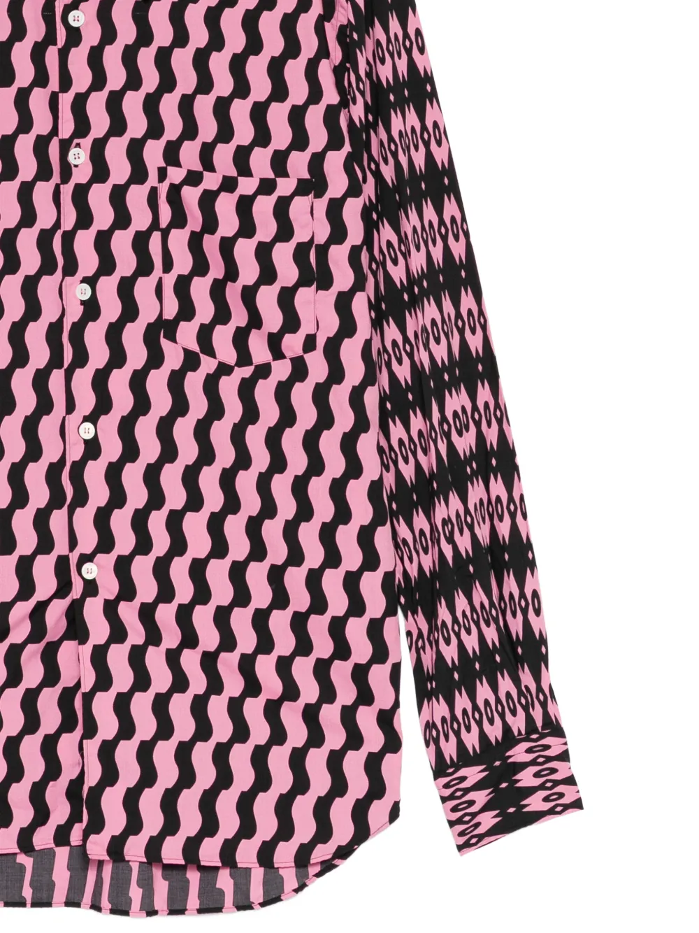 Comme Des Garçons Overhemd met abstracte print Roze