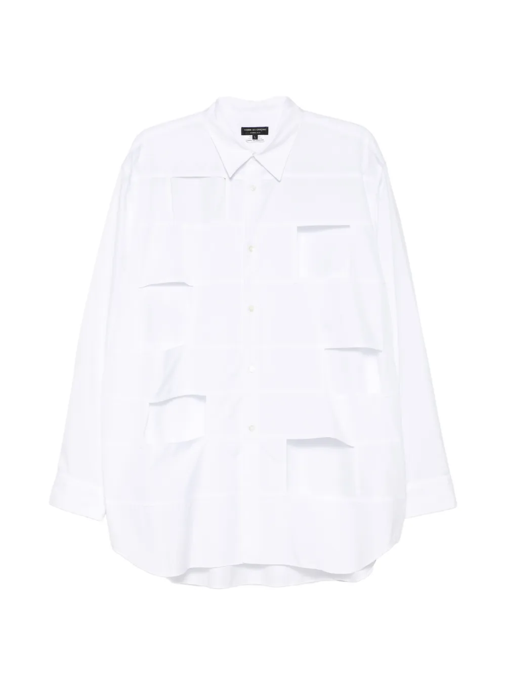 Comme des Garçons Homme Plus cut-out shirt - Bianco