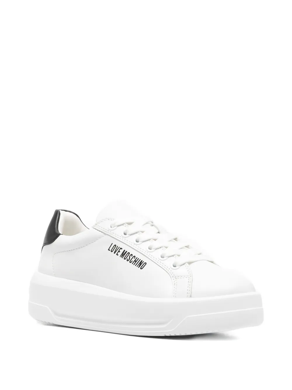 Love Moschino Sneakers met logo Wit