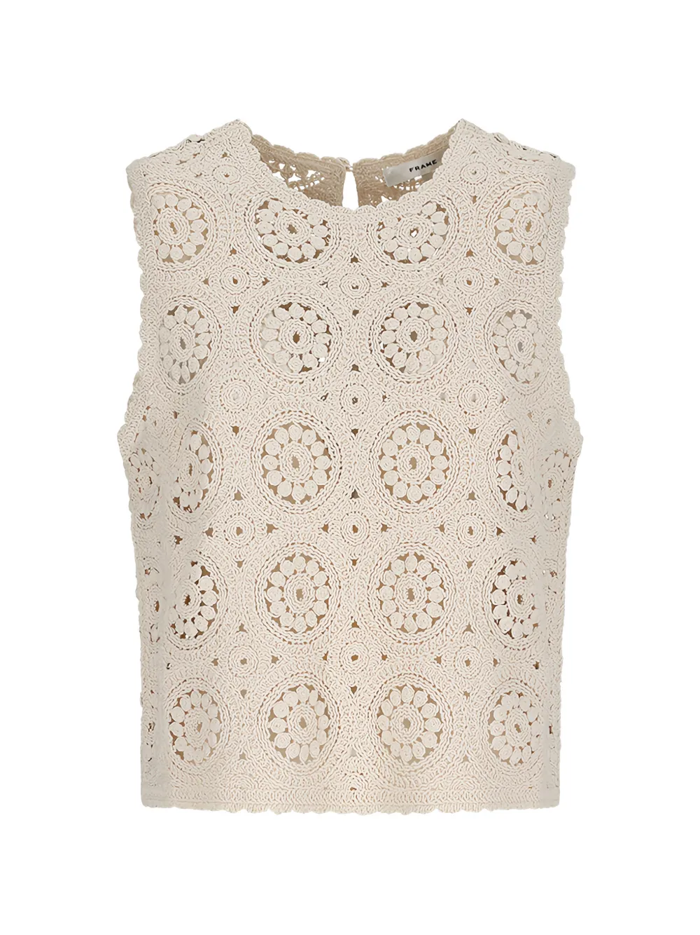 FRAME crochet tank - Toni neutri