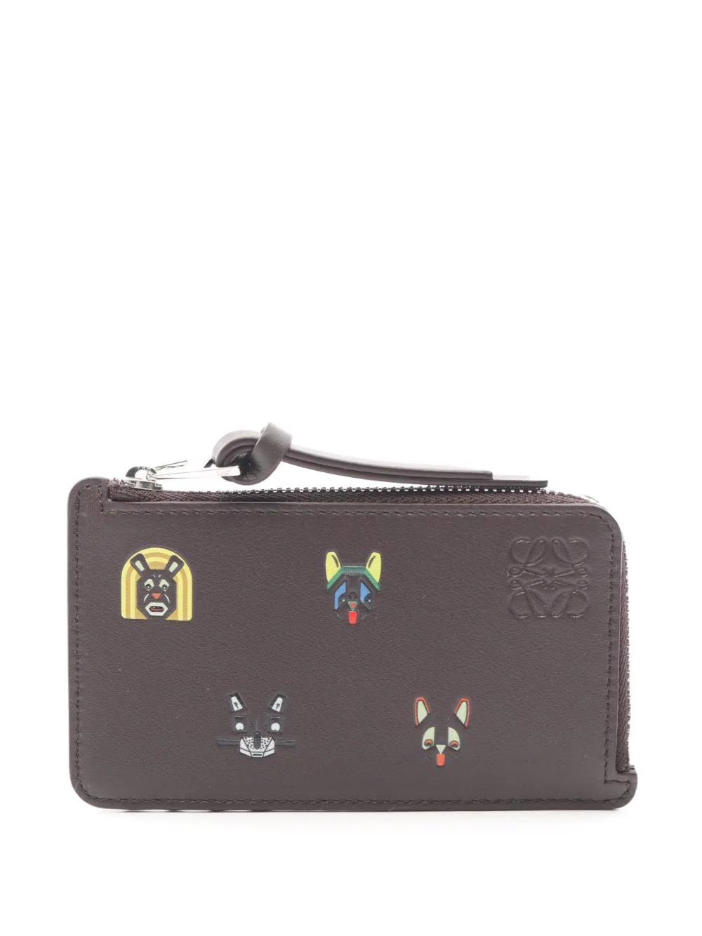 Loewe Pre-Owned 2010-2026 X Louis Wain Cats Card Holder coin pouch - Marrone