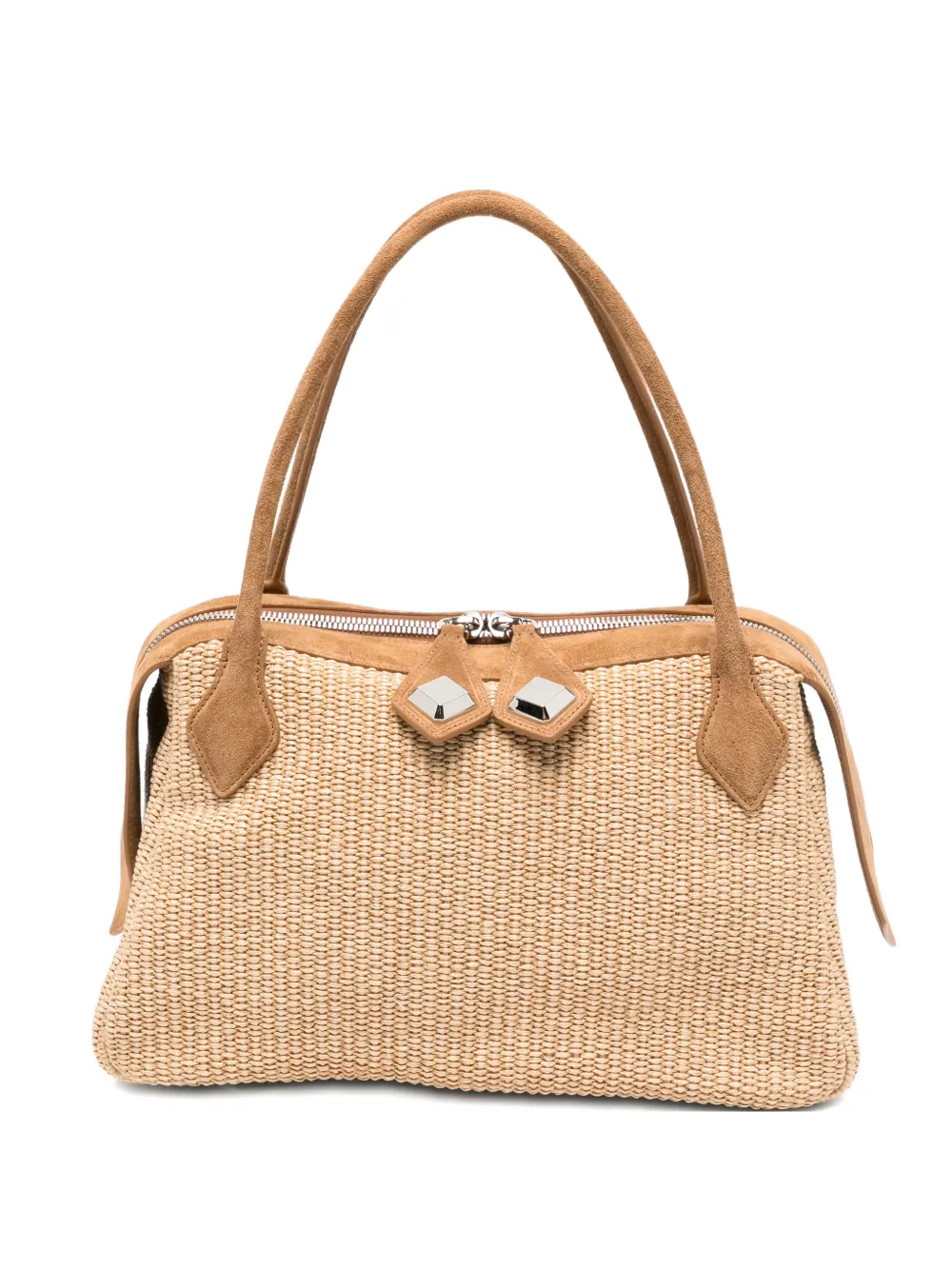 MINOBOSSI Adele raffia tote bag - Neutrals