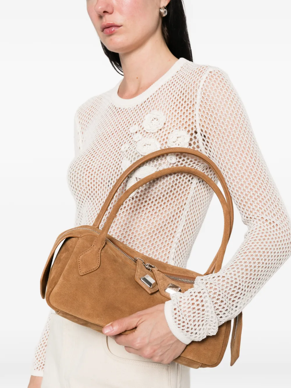  Minobossi Small Anna Zip Tote Bag - Neutrals 