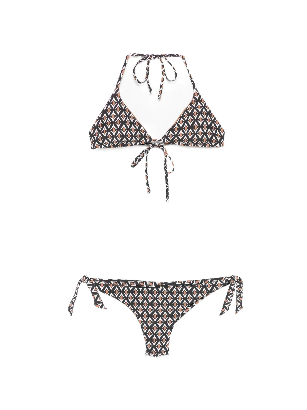 iu rita mennoia geometric-print bikini - Schwarz