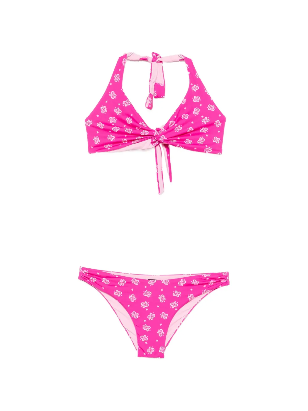 iu rita mennoia paisley knotted bikini - Rosa