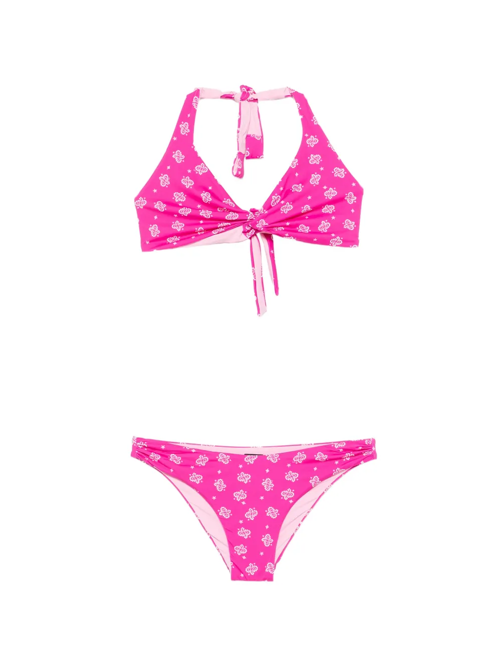 iu rita mennoia paisley knotted bikini - Rosa