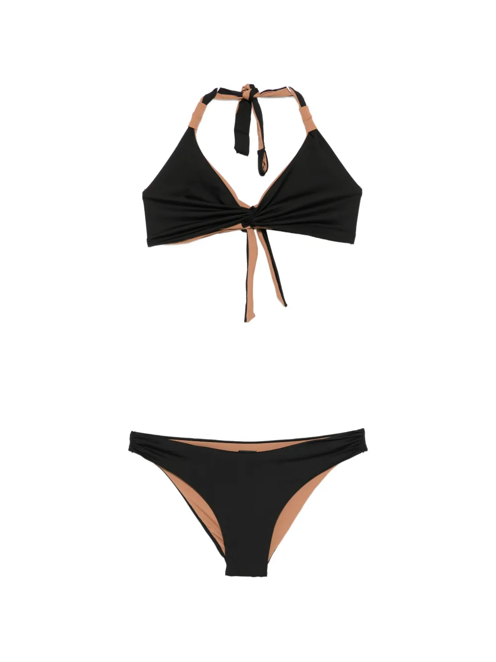 iu rita mennoia knotted bikini - Nero