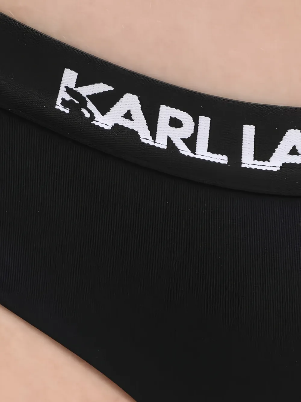 Karl Lagerfeld Bikinislip met logoband Zwart