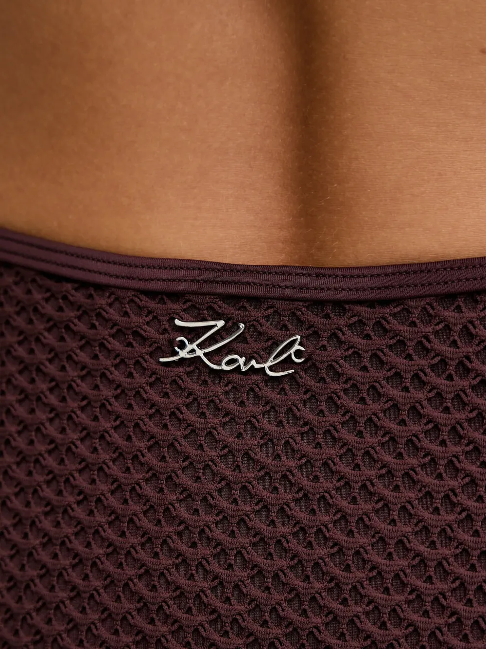 Karl Lagerfeld Bikinislip met ringdetail Bruin