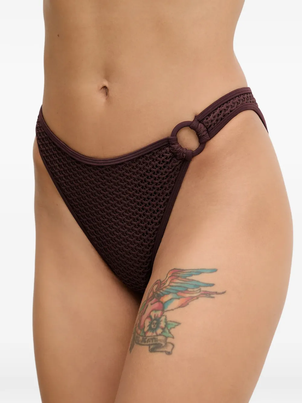 Karl Lagerfeld Bikinislip met ringdetail Bruin