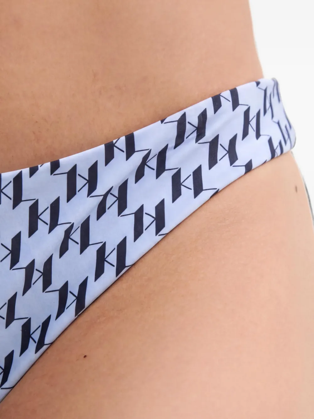 Karl Lagerfeld Bikinislip met monogramprint Blauw