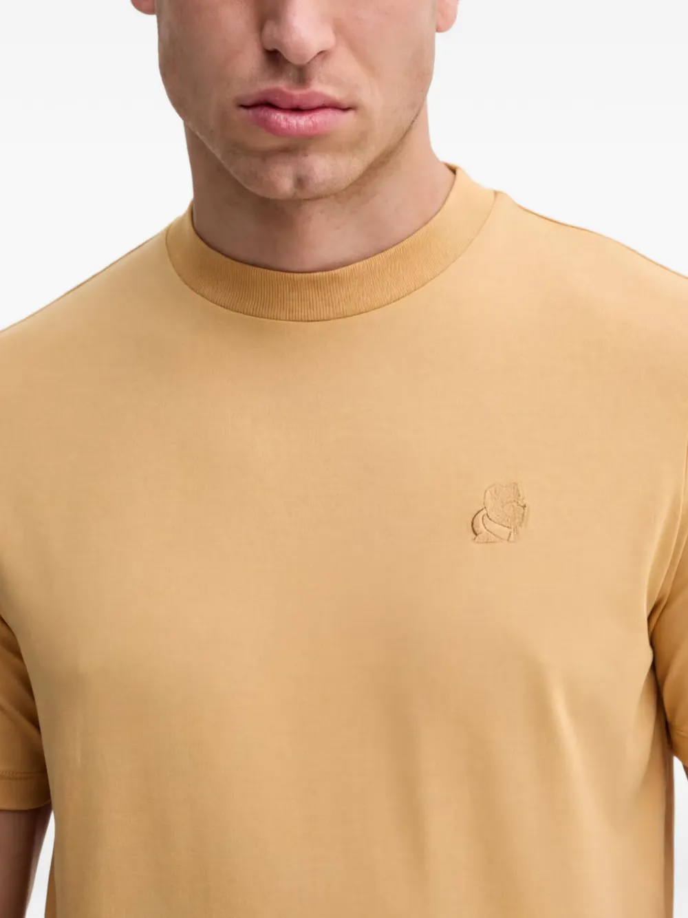 Karl Lagerfeld T-shirt met geborduurd logo Geel