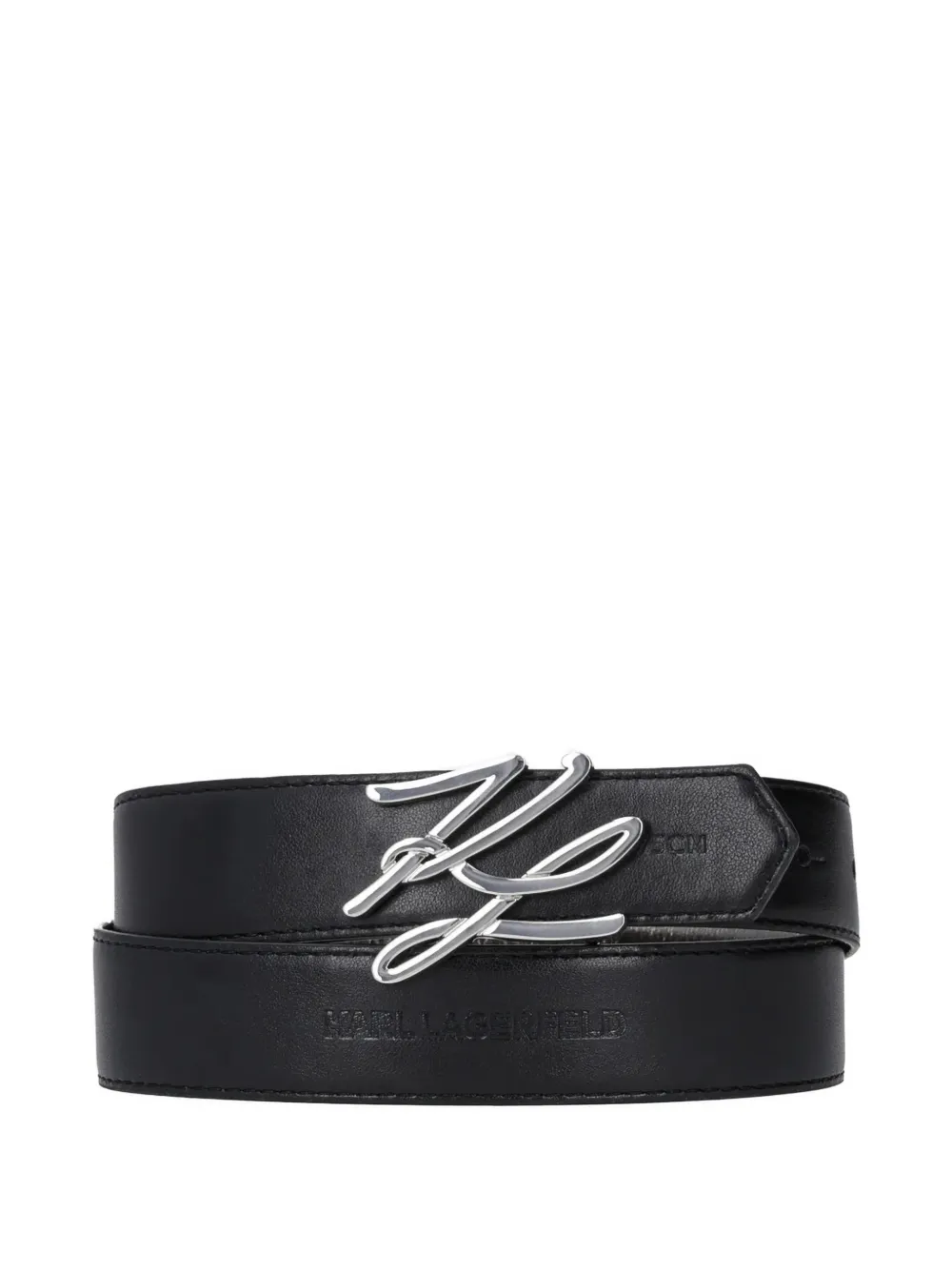 Karl Lagerfeld reversible logo-detail leather belt - Nero