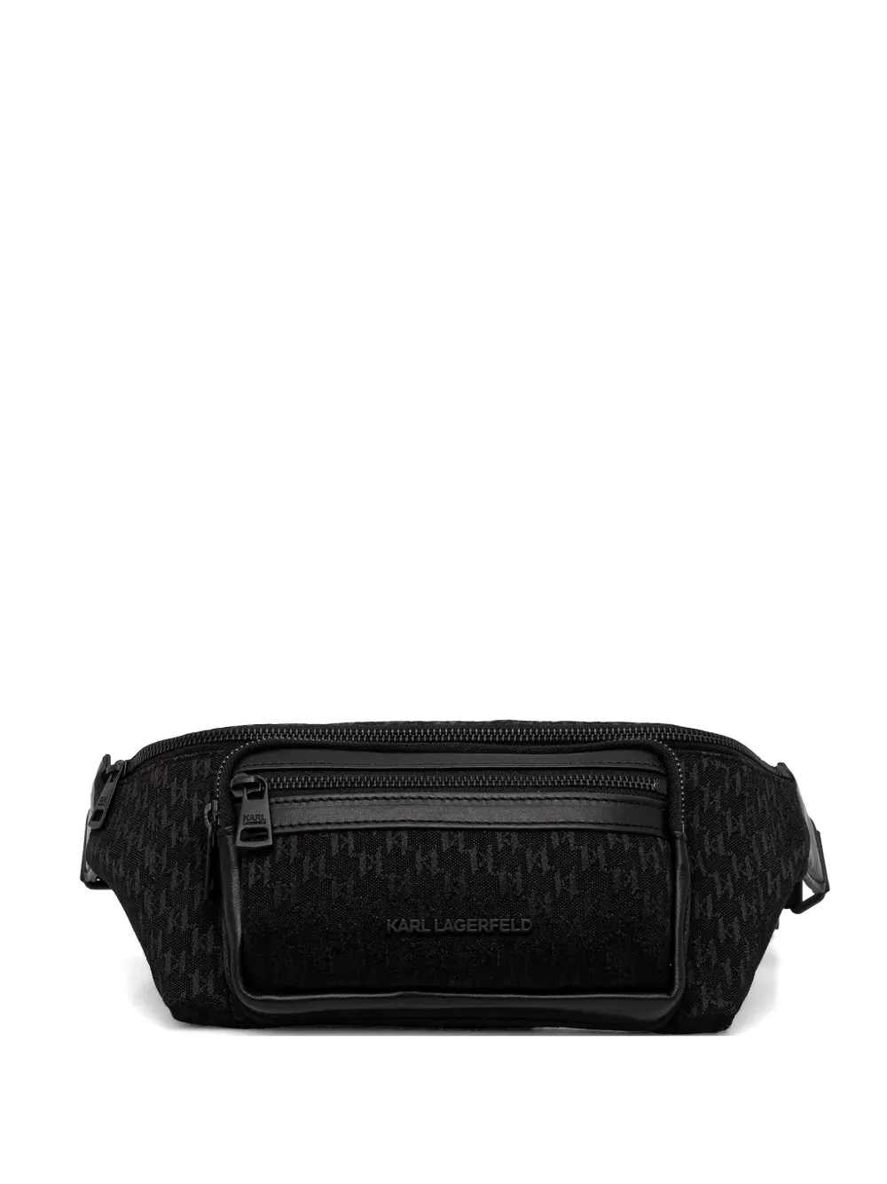 Karl Lagerfeld monogram-pattern logo-lettering belt bag - Nero