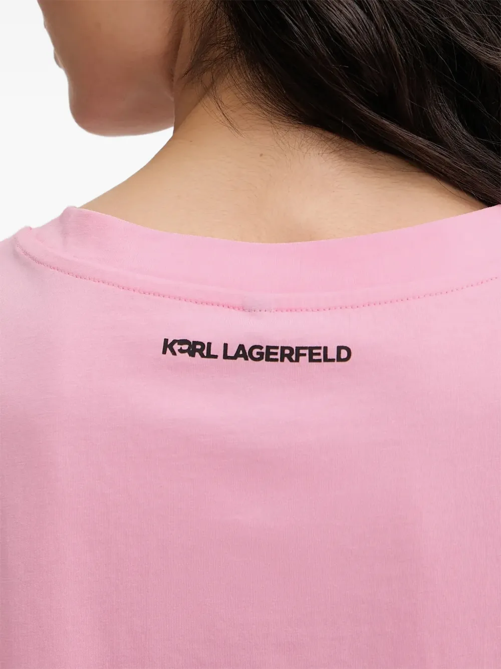 Karl Lagerfeld Nachthemd verfraaid met kristallen en choupette-patroon Roze