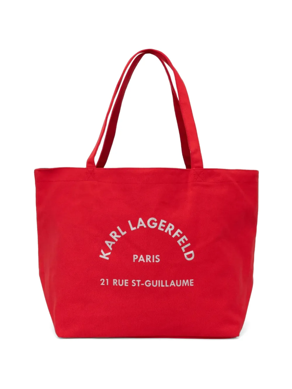 Karl Lagerfeld logo-print tote bag - Rosso
