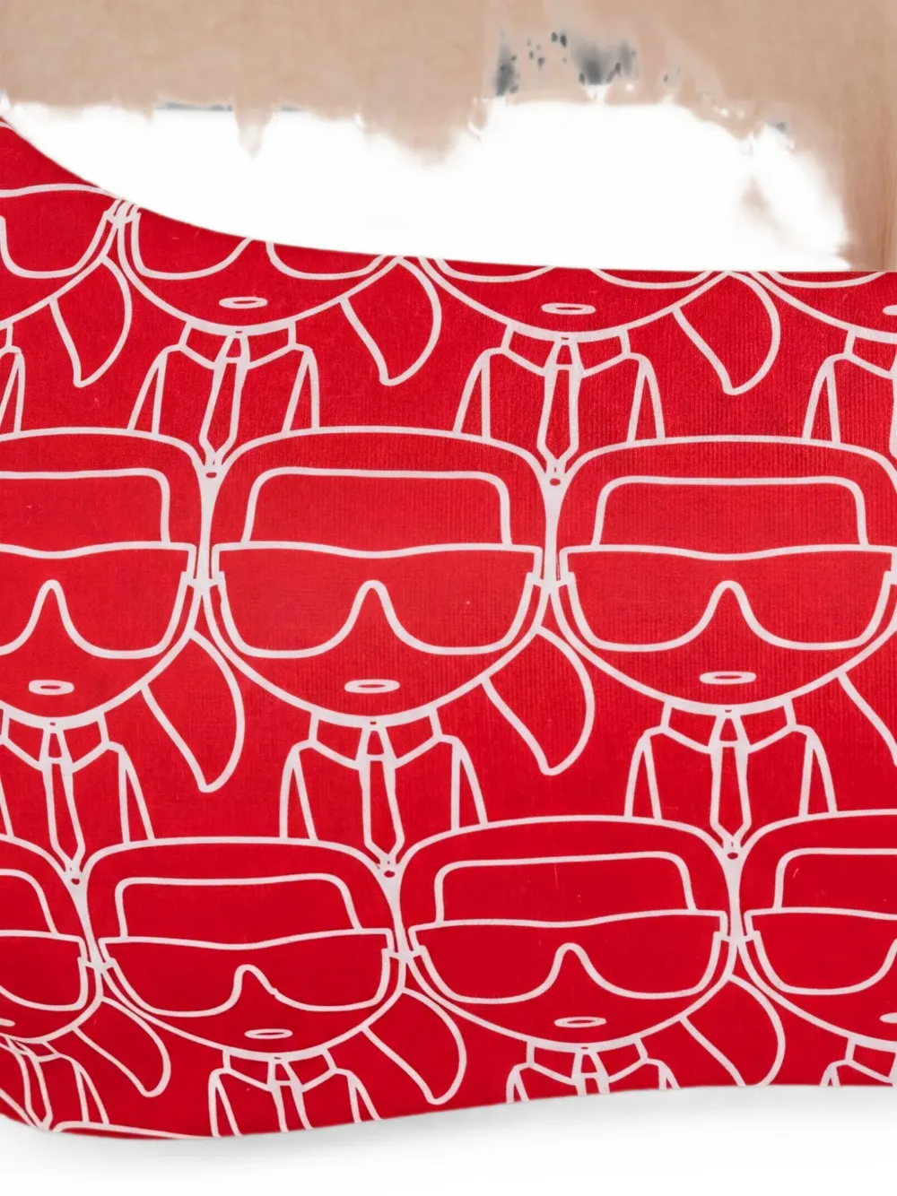 Karl Lagerfeld logo-print bikini top Rood
