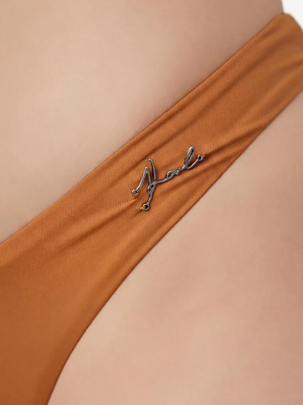 Karl Lagerfeld Bikinislip met logoprint Bruin