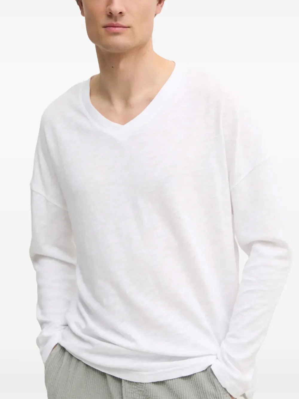 American Vintage Sonoma T-shirt met lange mouwen Wit