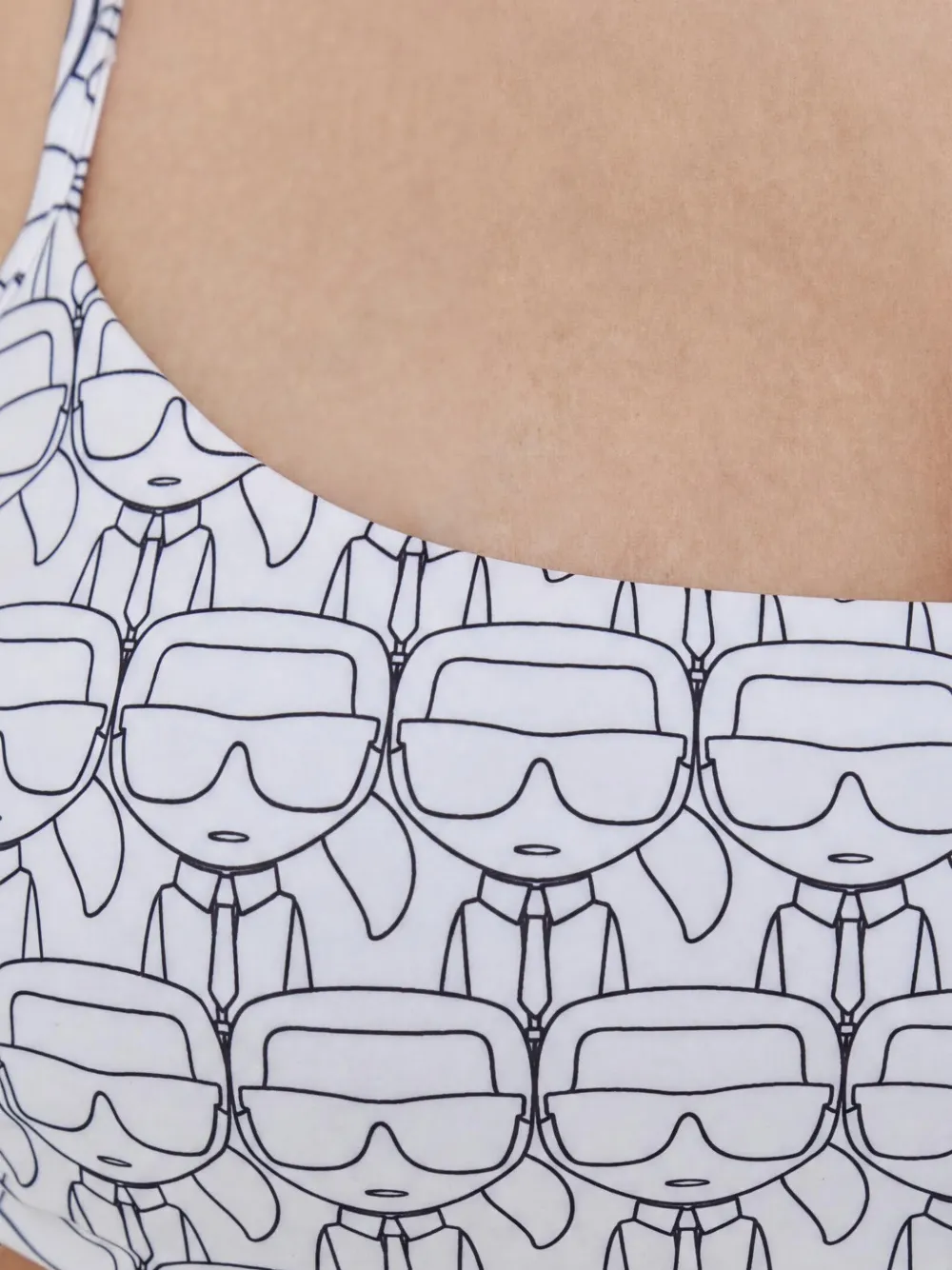 Karl Lagerfeld Bikinitop met print Wit