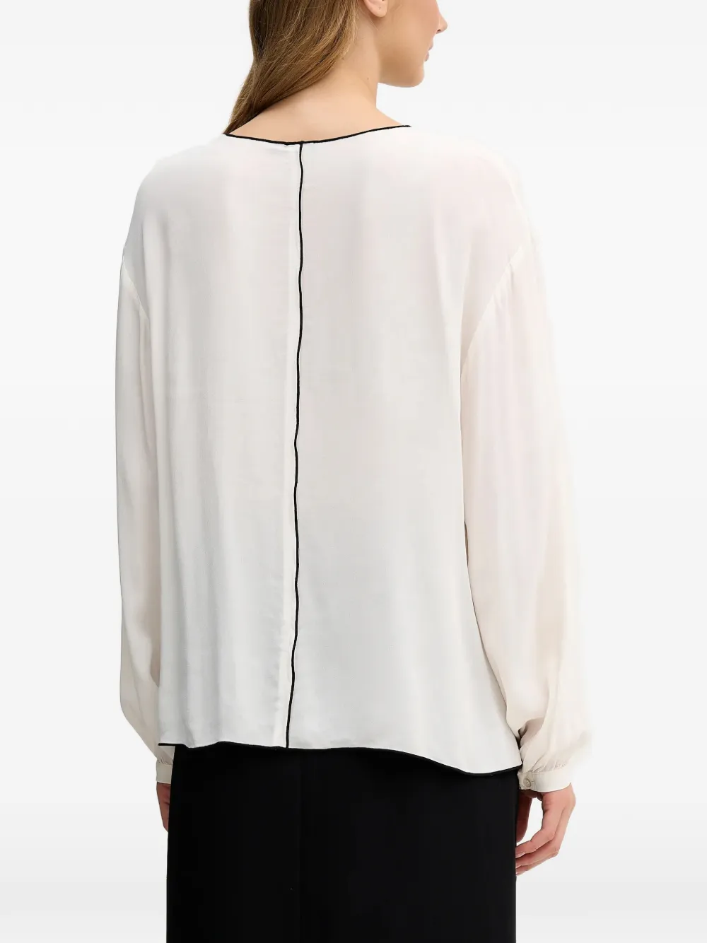 Sisley shirt met V-hals Wit