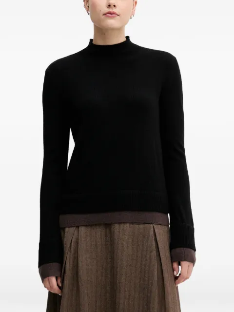 Sisley high-neck ribbed-trim sweater