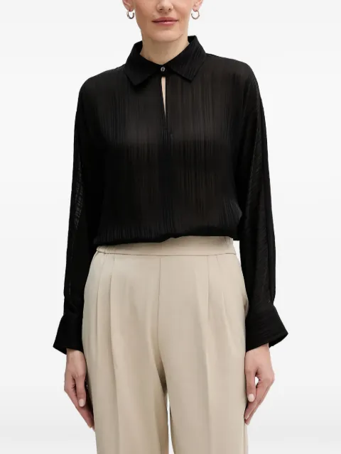 Sisley keyhole-detail blouse