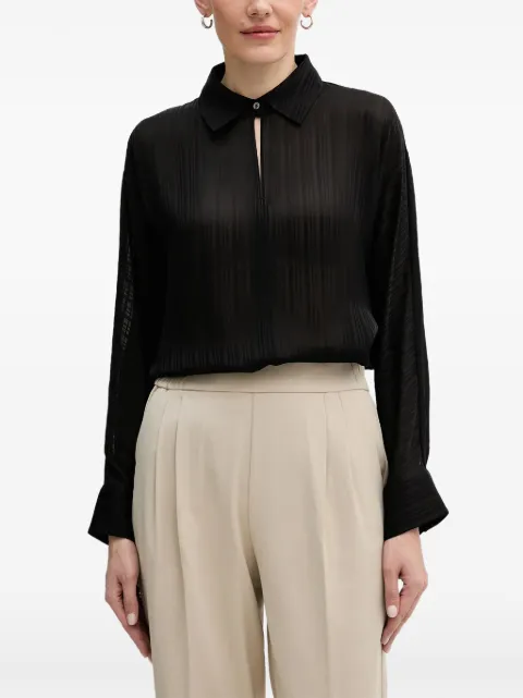 Sisley keyhole-detail blouse