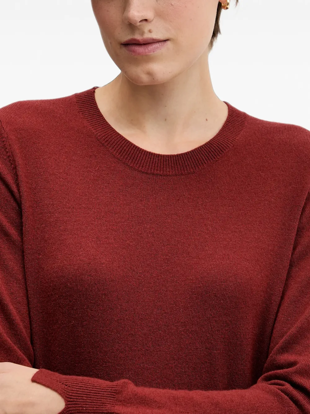 Sisley crew-neck sweater Rood