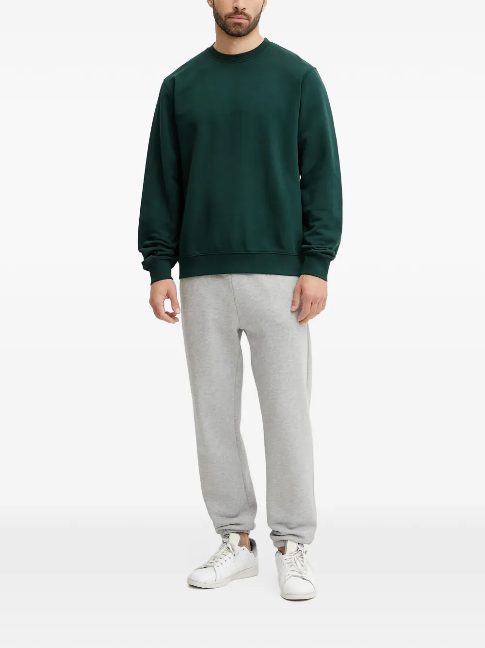 POC Sweater met geborduurd logo Groen