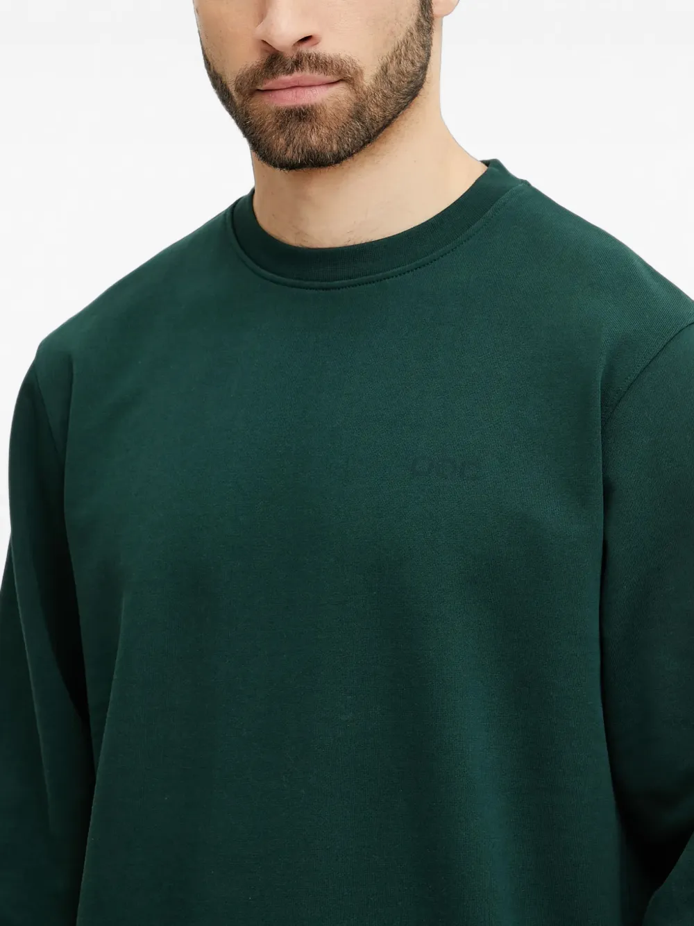 POC Sweater met geborduurd logo Groen