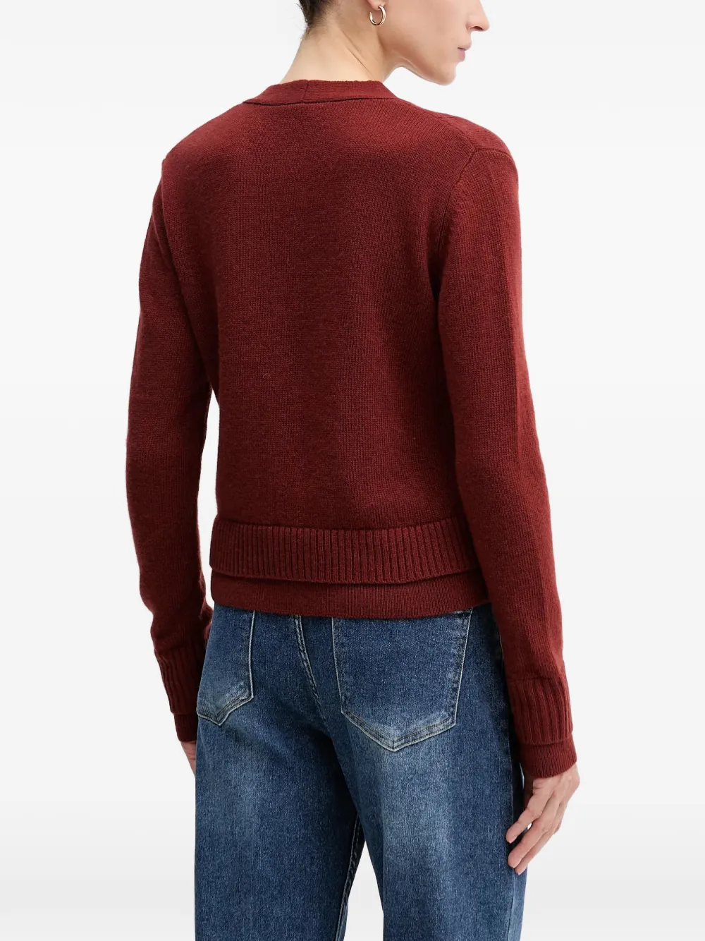 Sisley Vest met V-hals Rood
