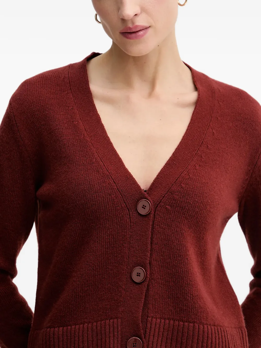 Sisley Vest met V-hals Rood