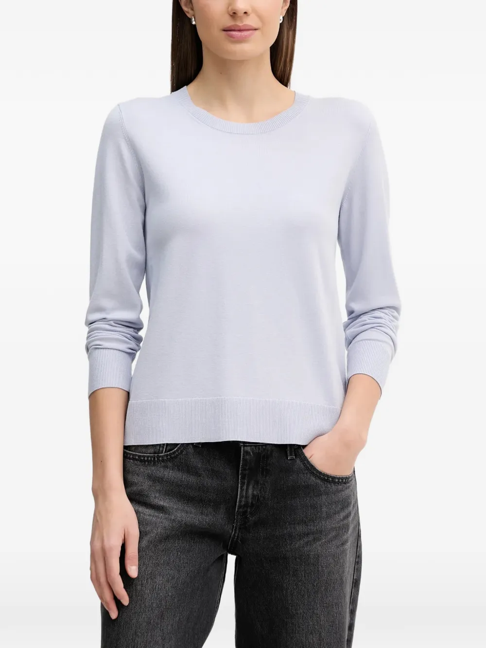 Sisley long-sleeve crew-neck sweater