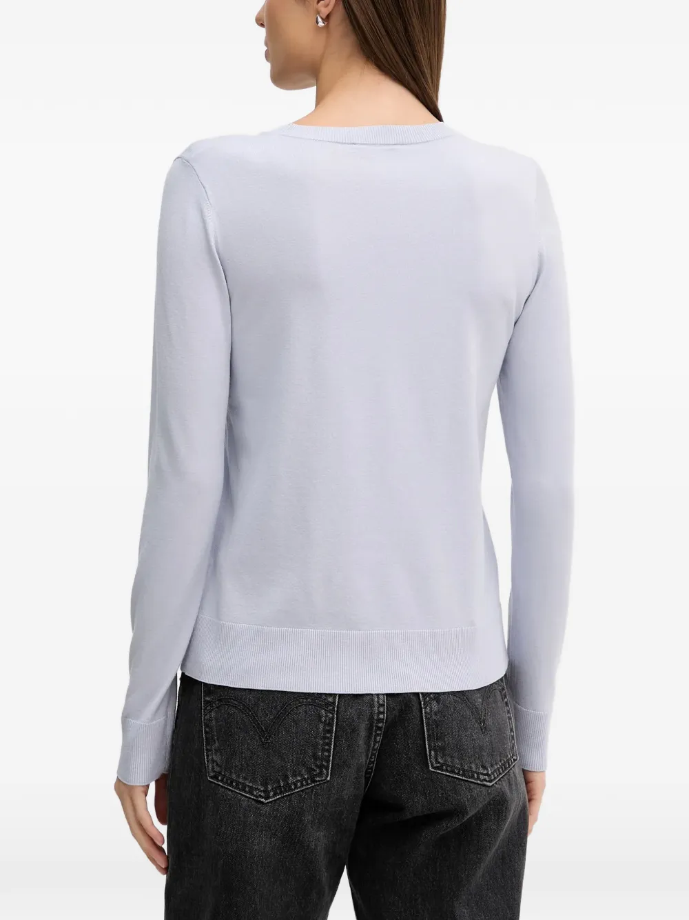 Sisley long-sleeve crew-neck sweater Blauw
