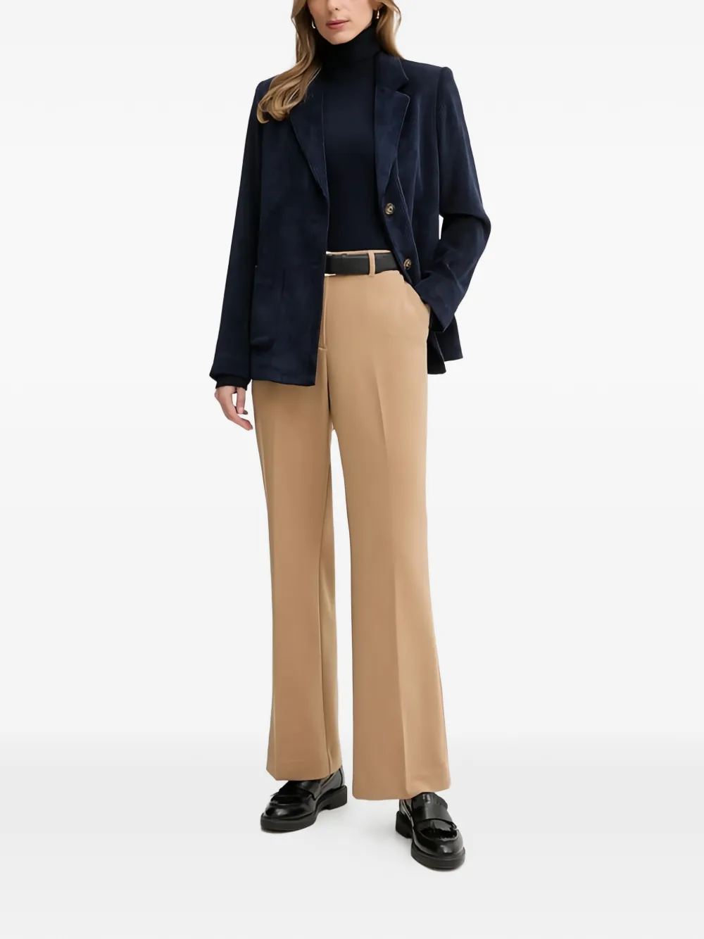  Sisley Jersey Con Cuello Vuelto - Azul 