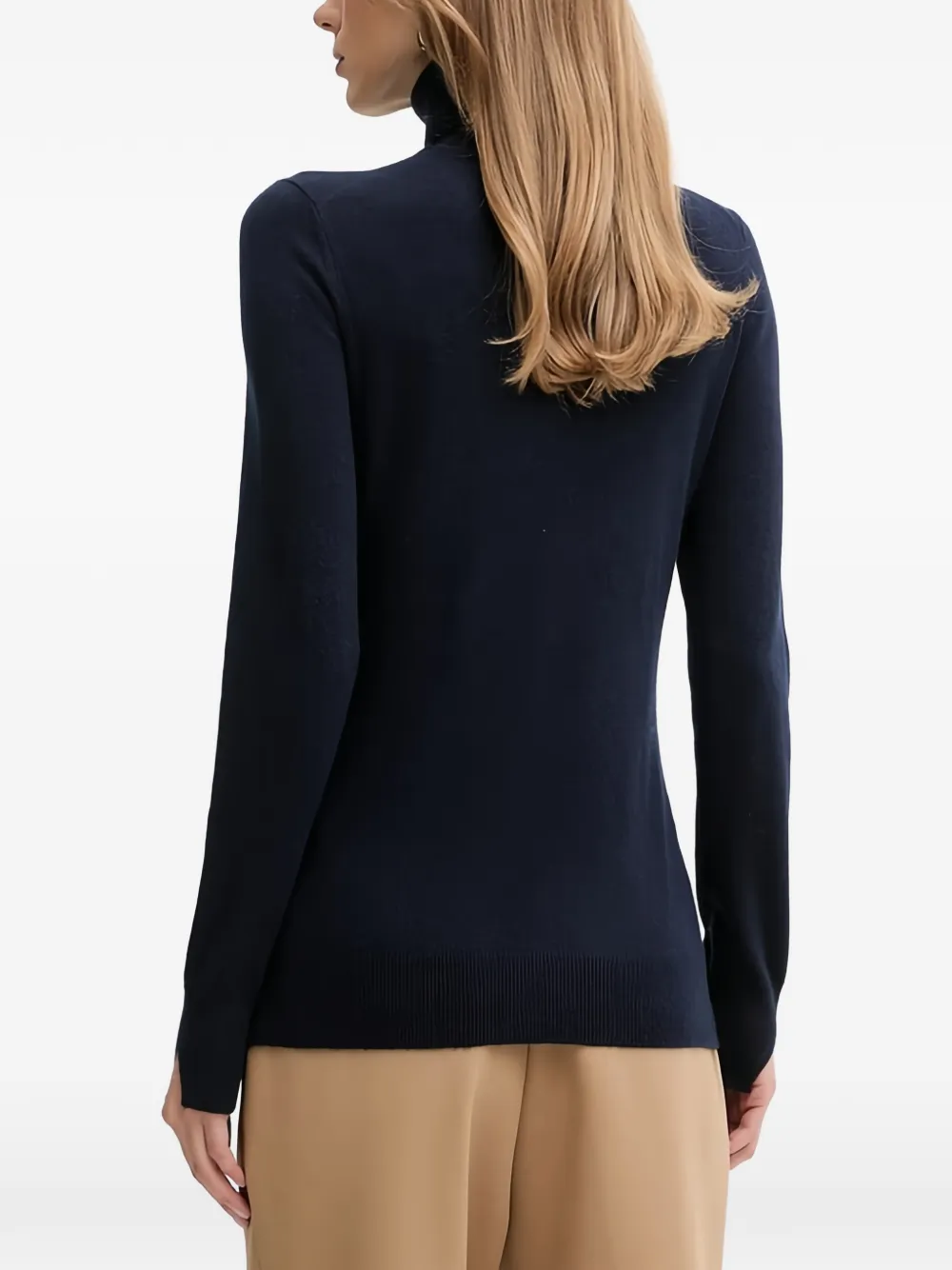  Sisley Jersey Con Cuello Vuelto - Azul 