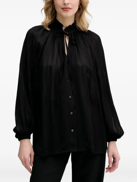 Sisley ruffled-neck blouse
